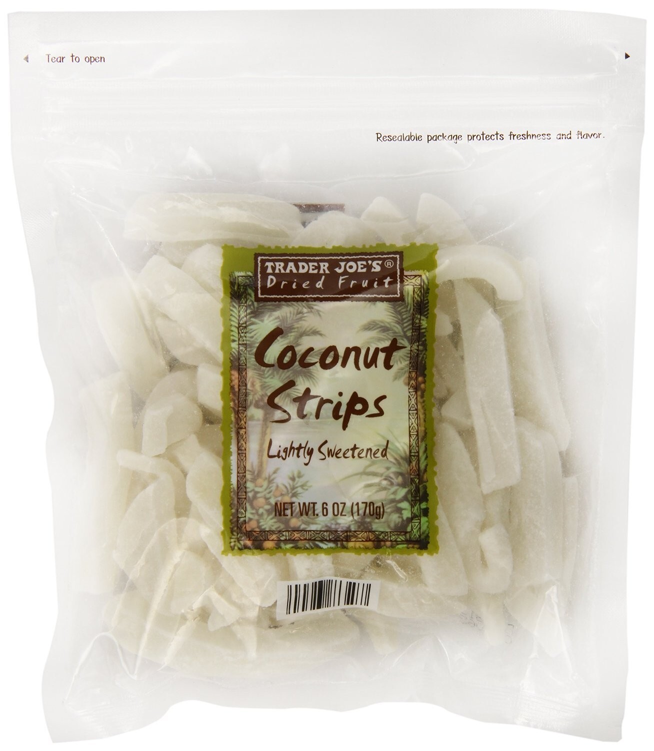 Trader Joe's 6 oz. COCONUT STRIPS Lightly Sweetened Dried Fruit ** BB 11/2025 ** gallery
