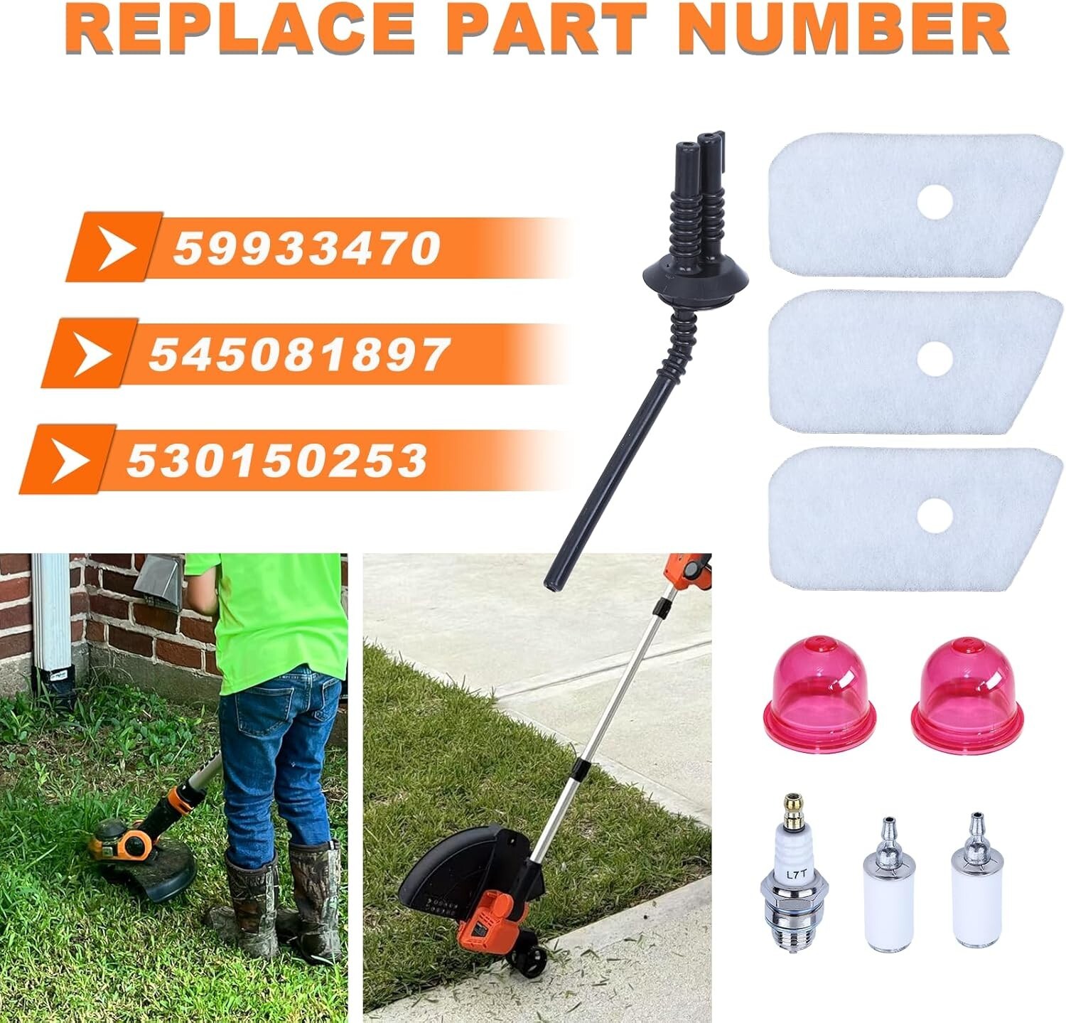 128LD Air Fuel Filter Line Spark Plug Kit for Husqvarna 128CD 125L 124L Trimmer gallery