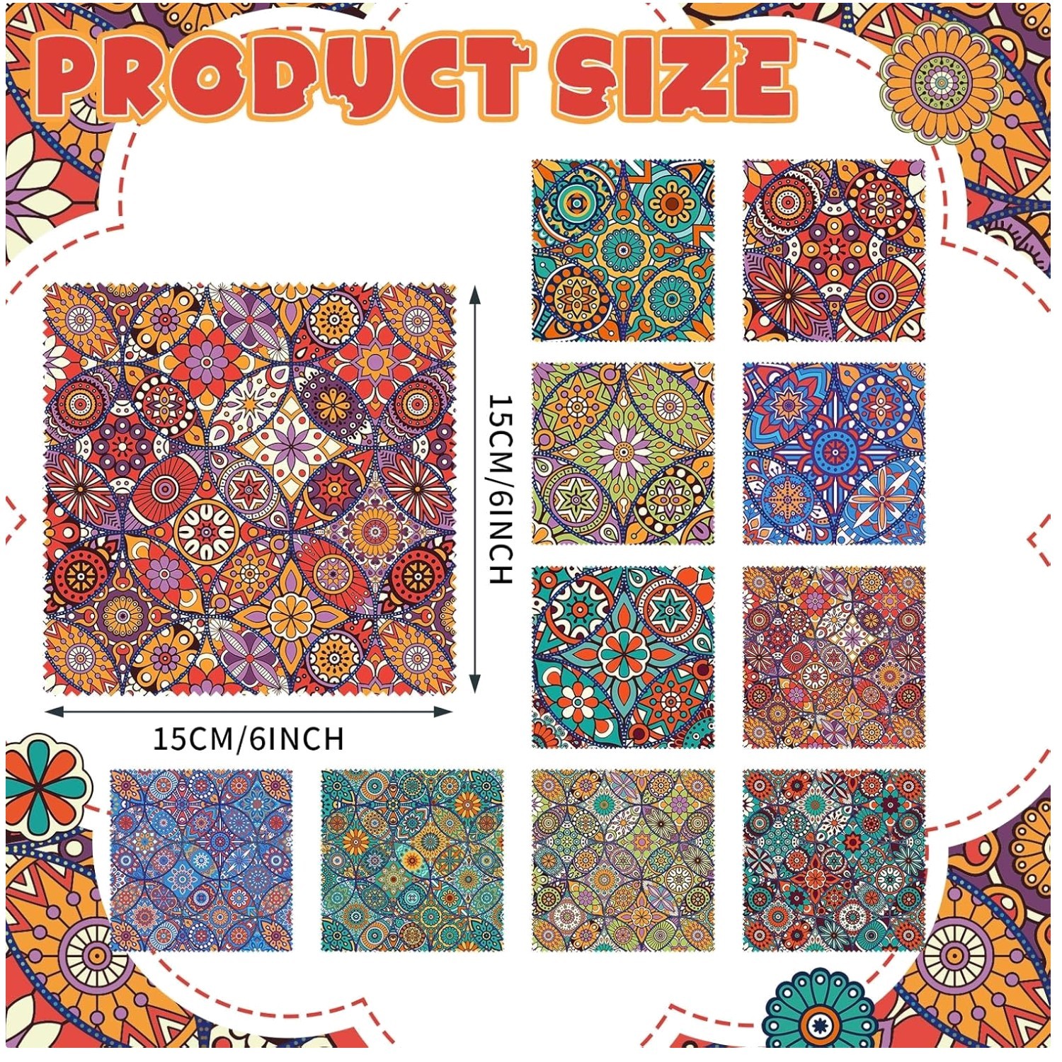 Mandala Design Microfiber Cloth Set 20 Pcs Eyeglass Cleaner gallery