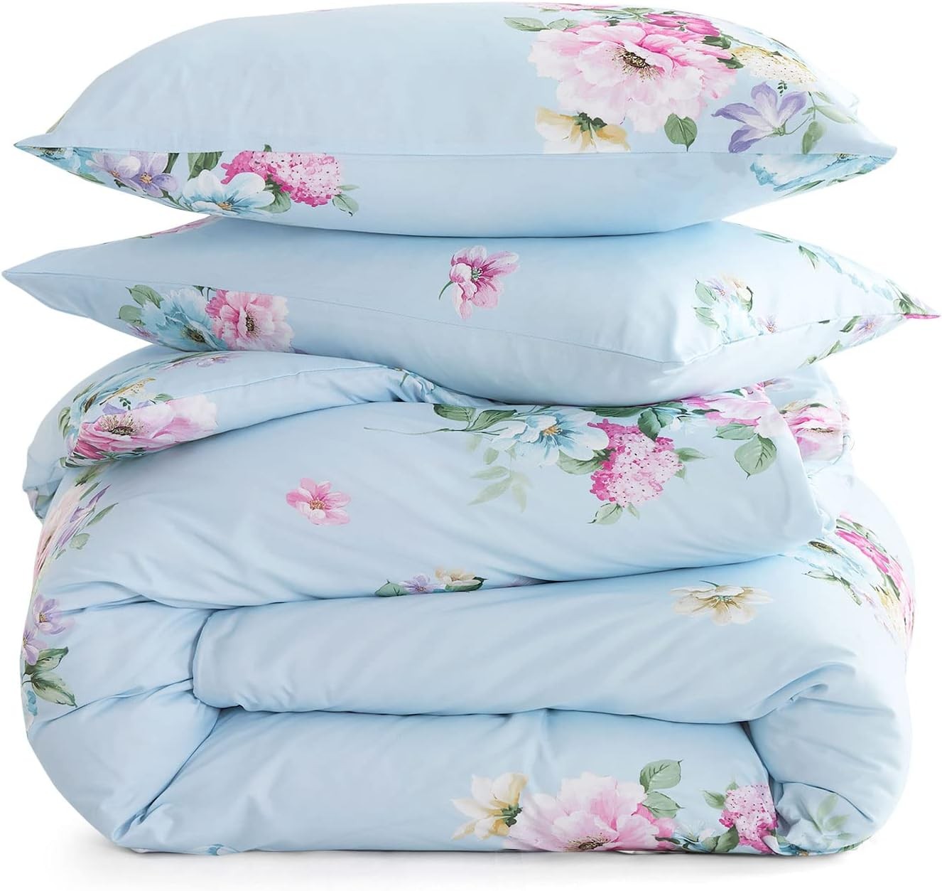 Shabby Chic Comforter Set, Floral Farmhouse Cottagecore Vintage Colorful Past... gallery