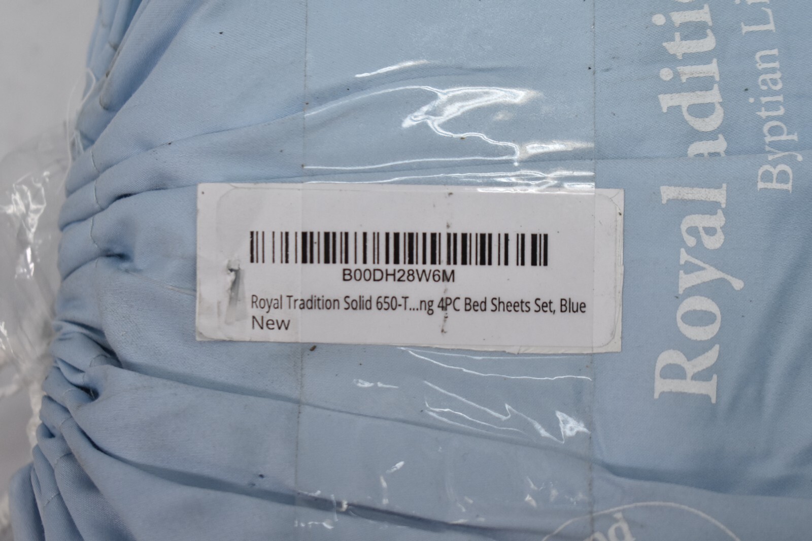 Royal Tradition Solid 650 Thread Count Cotton Blend King 4 Piece Bed Sheets Blue gallery