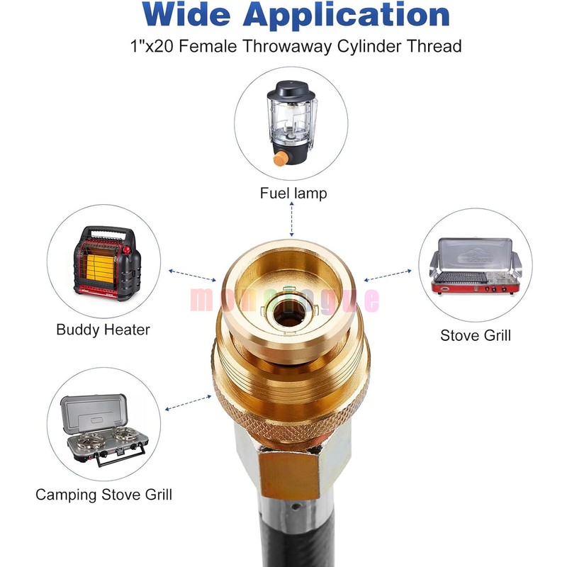 1/4" Quick Connect Hose/ Fitting, 12 Ft Propane Quick Connect Hose for RV to Gas gallery