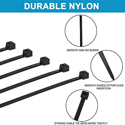 100pcs Cable Zip Ties Heavy Duty 8 Inch, Premium Plastic Wire Ties with 50 gallery