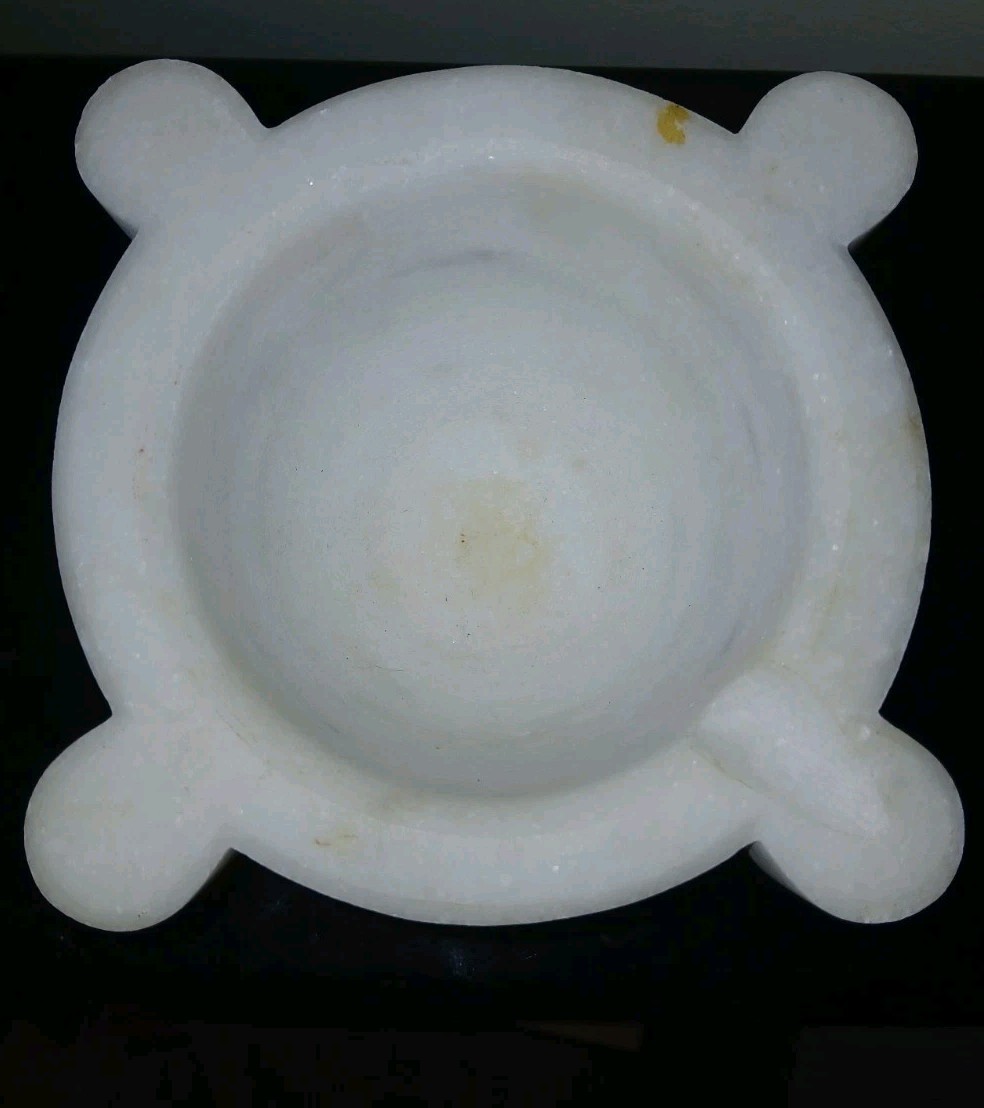 7" White Marble Kitchen/ Apothecary Mortar...nice find...see pics. gallery