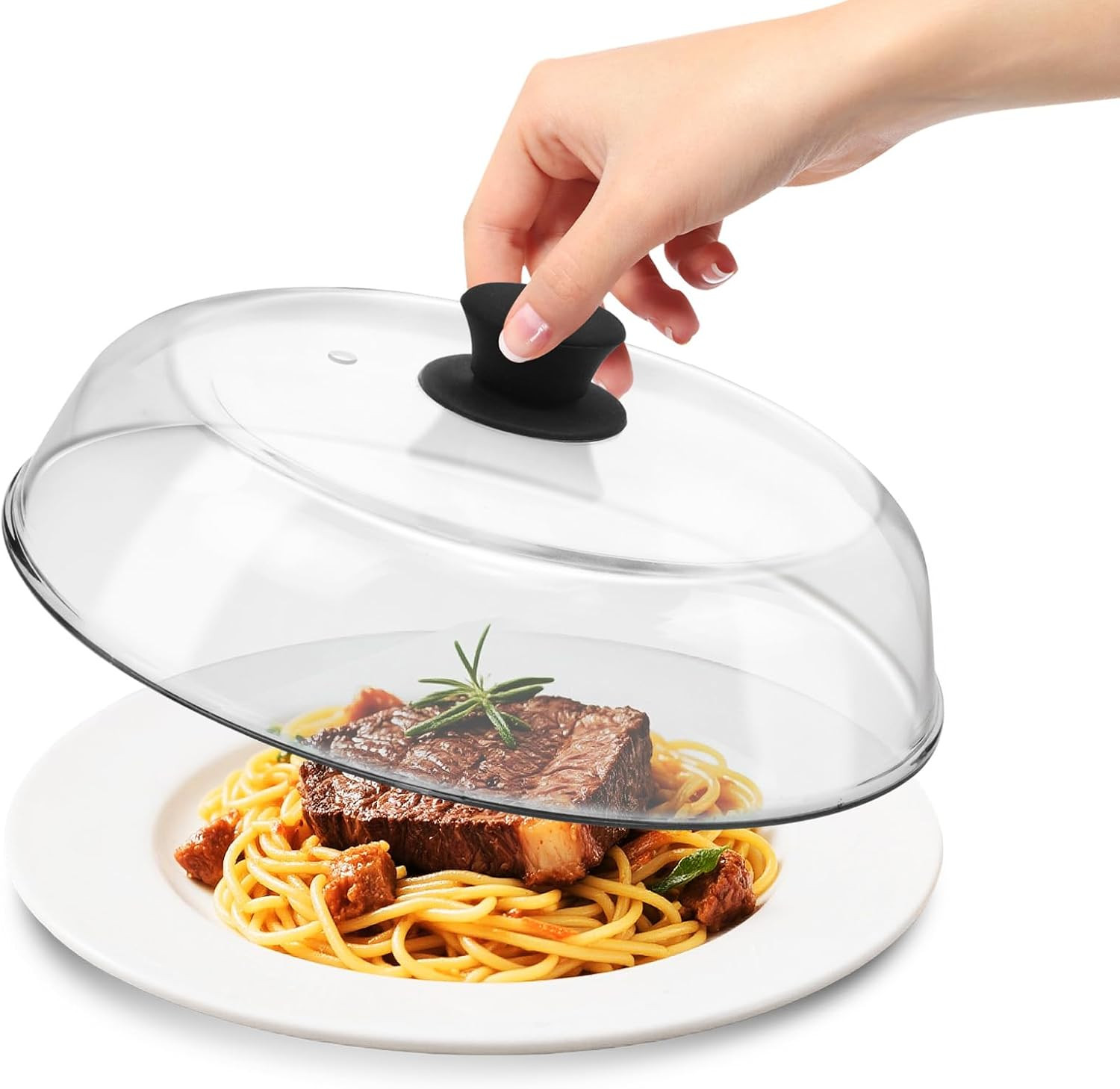 10In Glass Microwave Splatter Cover for Food with Silicone Mat, 10In Glass Micro gallery