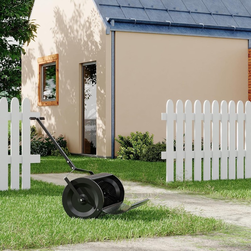 Compost Spreader Peat Moss Spreader 24" Wide Sphagnum Roller for Topsoil gallery