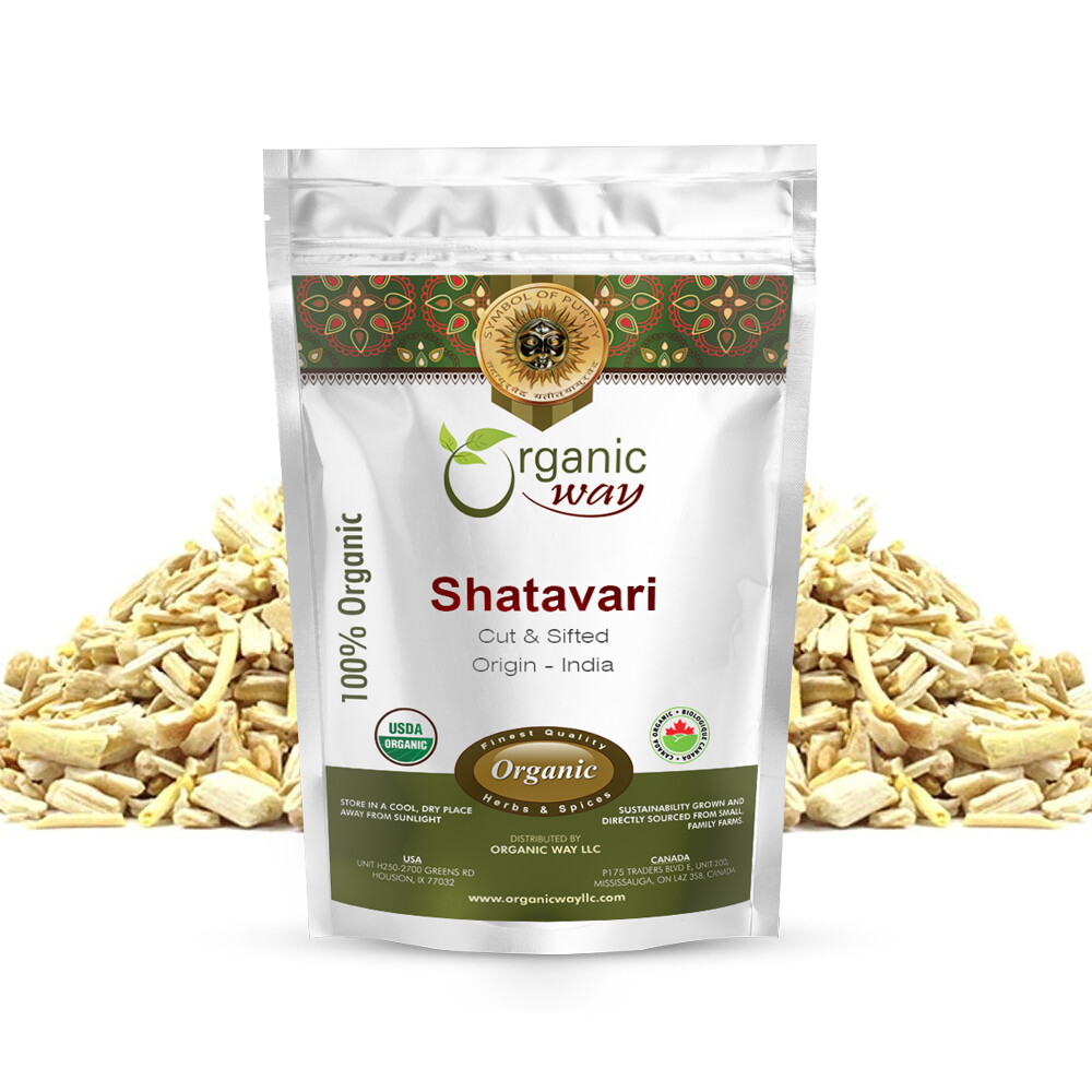 Organic Way Dried Shatavari Cut & Sifted - Organic, Kosher & USDA Certified gallery