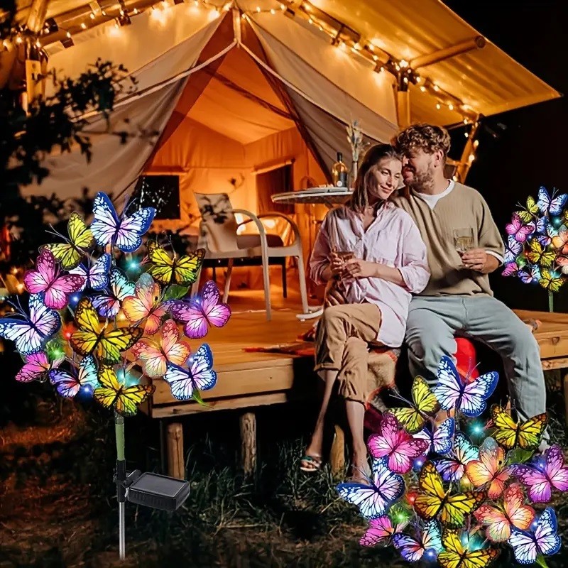 Solar Garden Lights flowers Solar Pathway Lights Outdoor Waterproof Yard Decor gallery