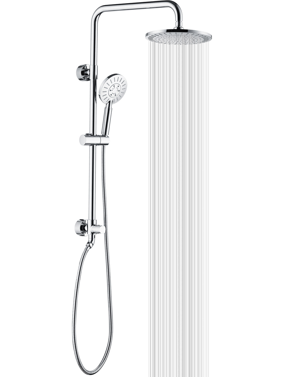 Rain shower head & height adjustable handheld shower head Set -2510-01 gallery