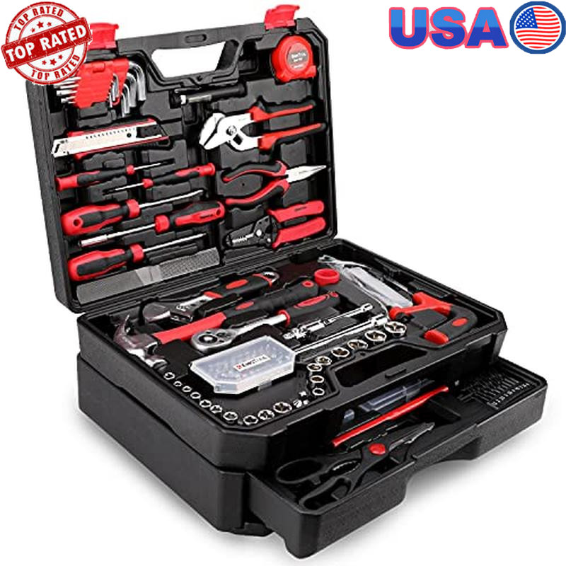 325 Piece Home Repair Tool Kit Toolbox Storage Case W/ Drawer Homeowner Diyer US gallery