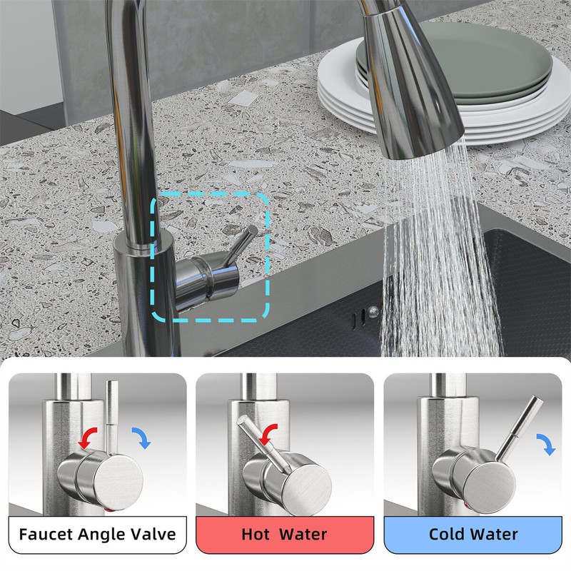 Silver Kitchen Sink Stainless Steel Drop In Sinks Topmount 28"30"32" Single Bowl gallery