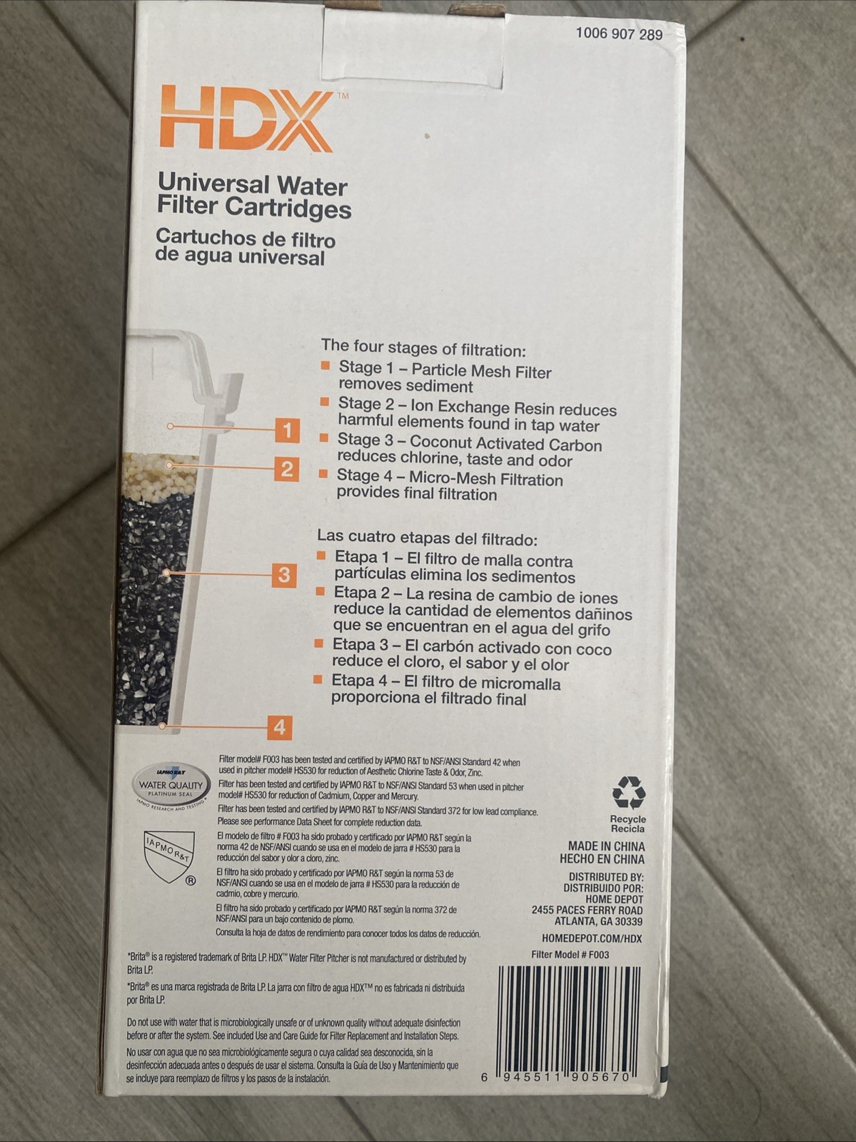 HDX Water Pitcher Replacement Water Filter Cartridges BPA Free 8-Pack gallery