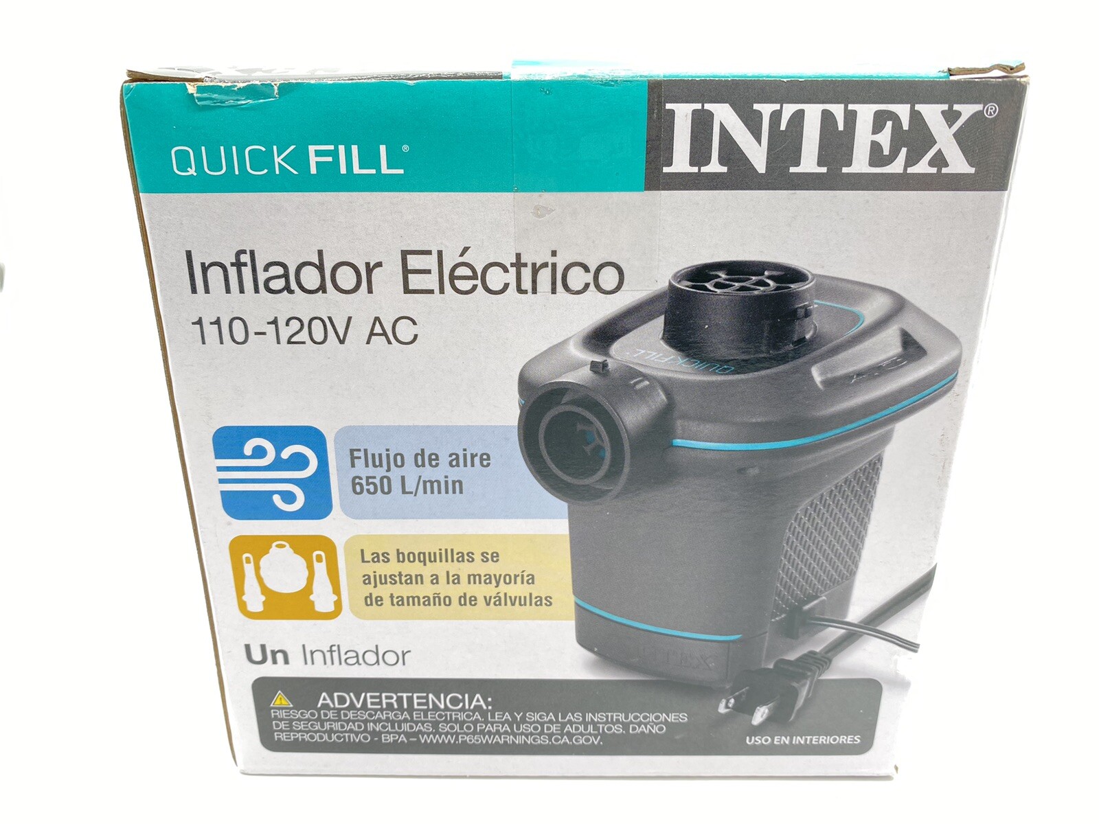 Intex 120V Quick Fill AC Electric Air Pump with 3 Nozzles, Black Brand New gallery