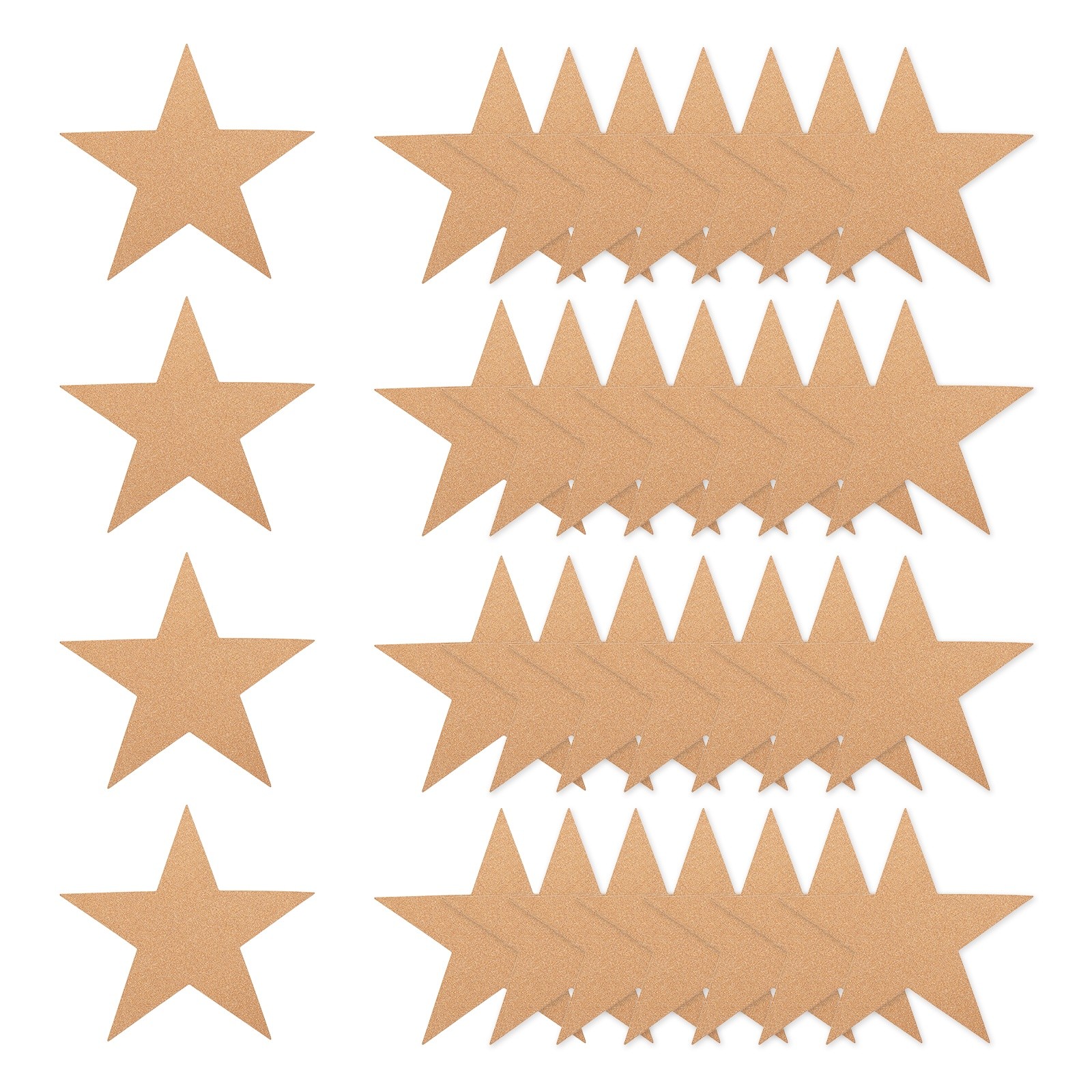 48 Pcs Glitter Star Cutouts, 6 Inch Paper Star Confetti Shiny, Champagne Gold gallery