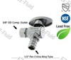 EZ-Fluid 10 PCS 1/2 Inch Pex Crimp X 3/8 Inch OD Brass 1/4 Turn Angle Stop Valve gallery