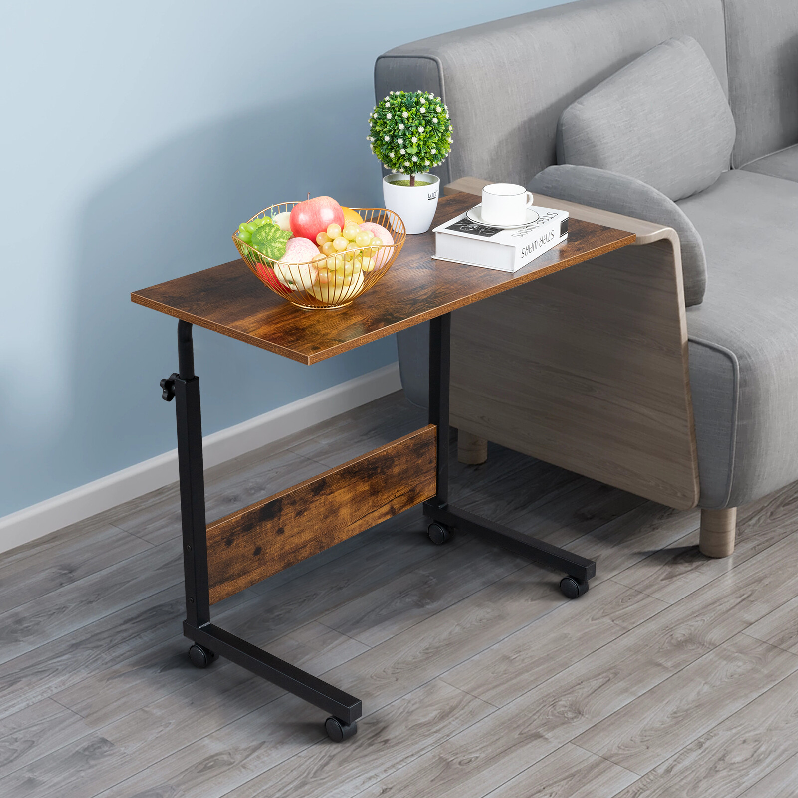 Rolling Small Spaces Computer Desk Corner Laptop Work Desk Office Laptop Table gallery