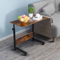 Rolling Small Spaces Computer Desk Corner Laptop Work Desk Office Laptop Table