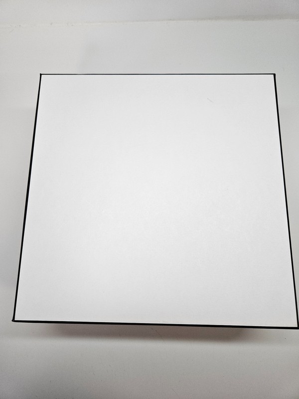 Authentic CHANEL White Logo Two Piece Gift Box with Tissue Paper 8.75" x 8.75" gallery