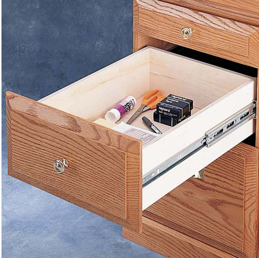 Silverline Soft Close Drawer Slide Ball Bearing Runners Full Extension - 10 Pair gallery