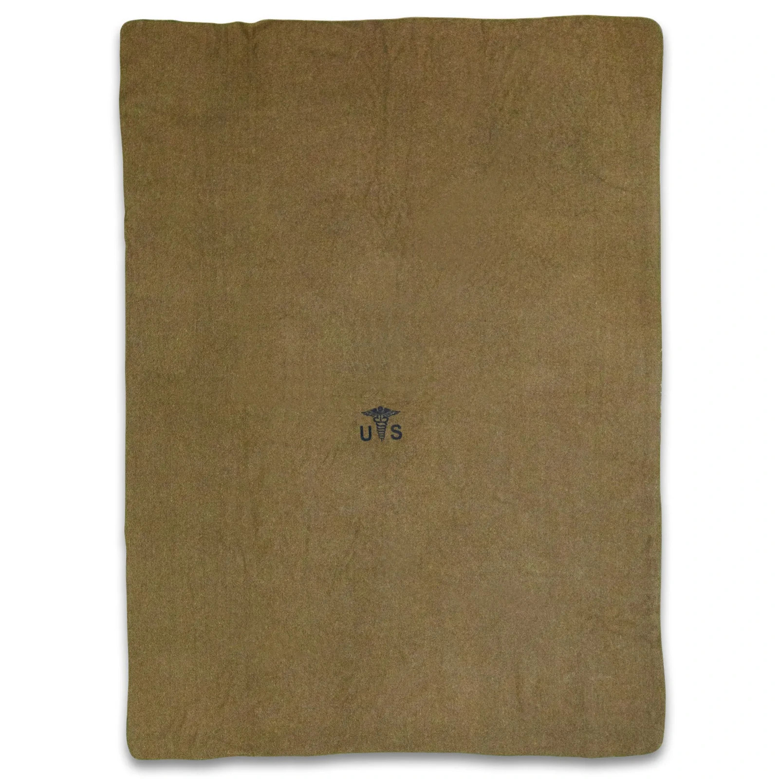 US Army Reproduction Wool Camping Blanket Olive Drab Military Medical 64 x 84 gallery