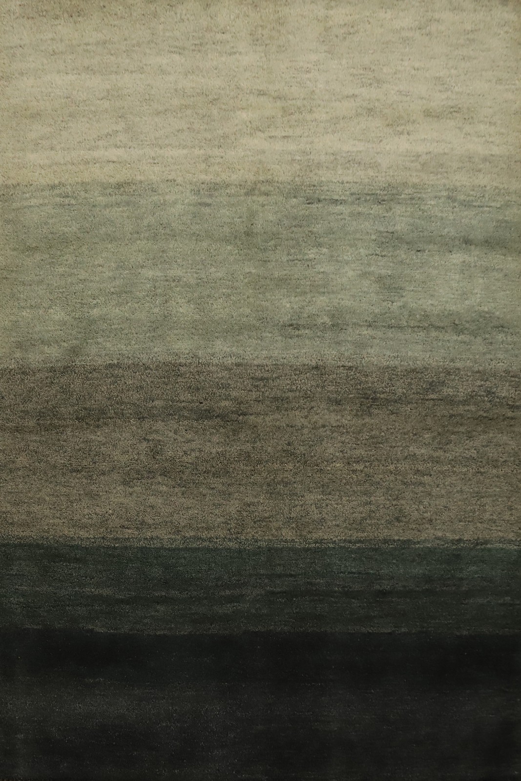 Luxurious Ombre Striped Green Handmade Rug 5x6 for Contemporary Homes Carpet gallery