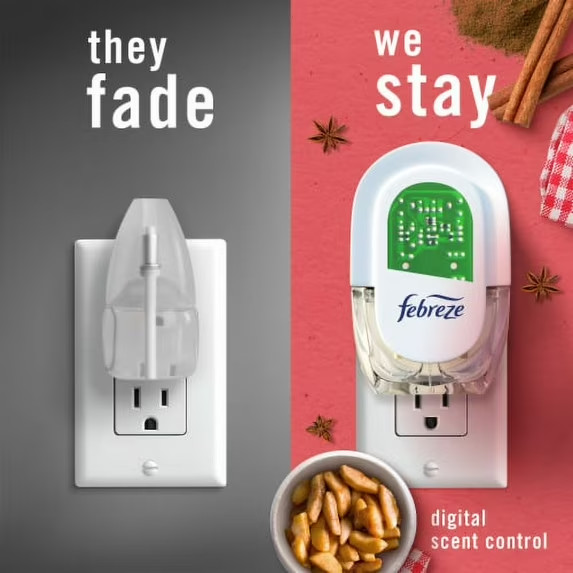 Febreze Odor Fighting Fade Defy PLUG Air Freshener Apple Cider Oil 2Ct Refill gallery