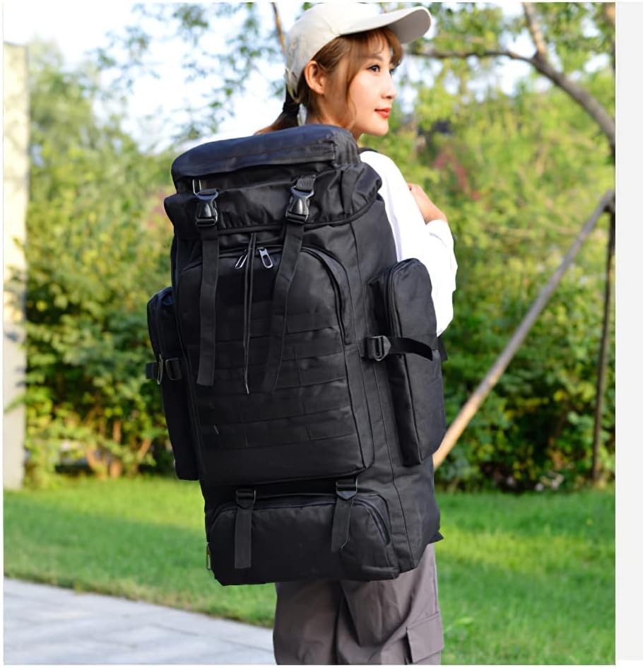 Lightweight 80L Tactical Hiking Bag with Multiple Pockets & Waterproof Design 4