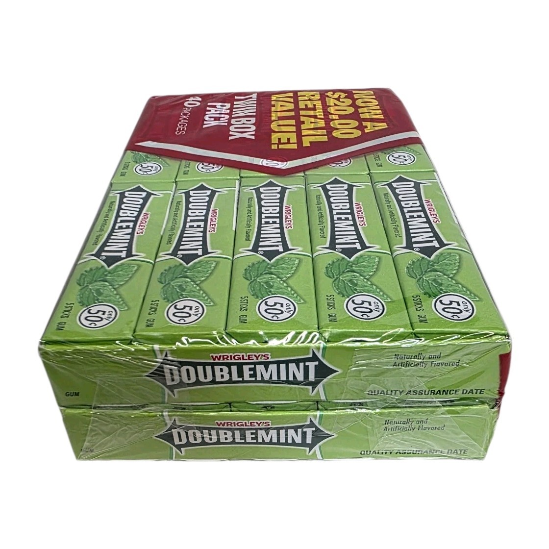 Wrigley's DoubleMint Gum, 5 Stick Each Pack, 40 Packs Exp:11/2026 Free Shipping gallery