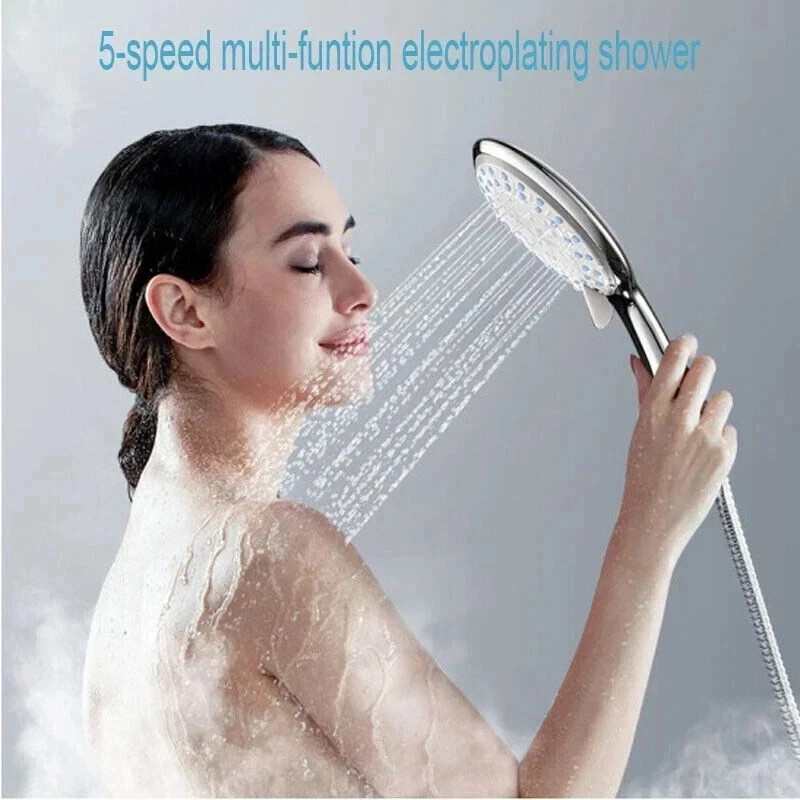 High Pressure Shower Head 5 Settings Handheld Shower Heads Spray With 5 FT Hose gallery