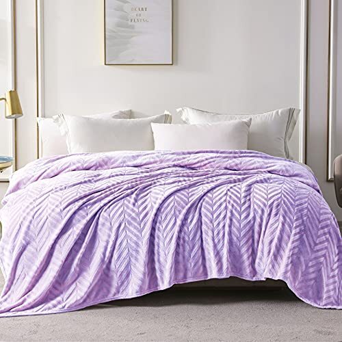 Flannel Fleece King Size Bed Blanket Soft Velvet Lightweight Bedspread Plush ... gallery