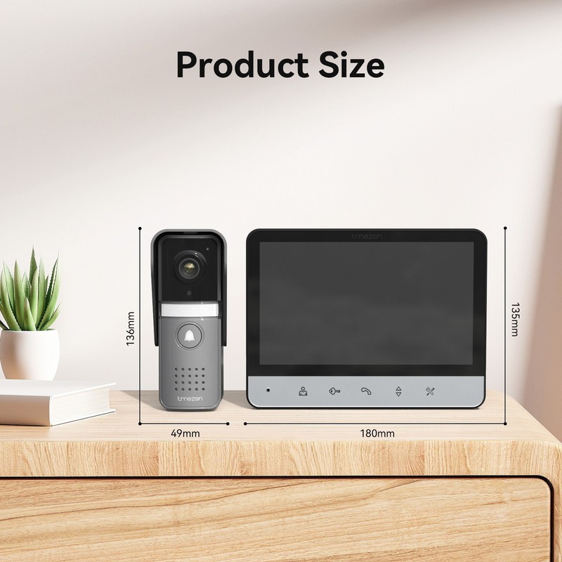 Video Doorbell Intercom System Wired 2x 7inch Monitor Outdoor Camera IR Night gallery