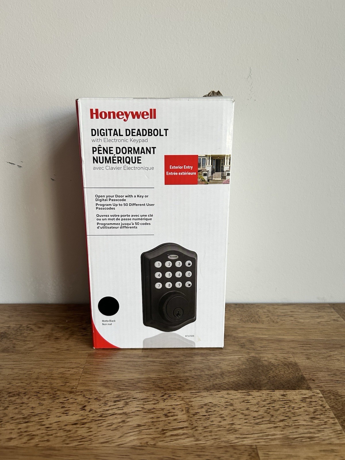 Honeywell Digital Deadbolt With Keypad Matte Black Model 8712509 gallery