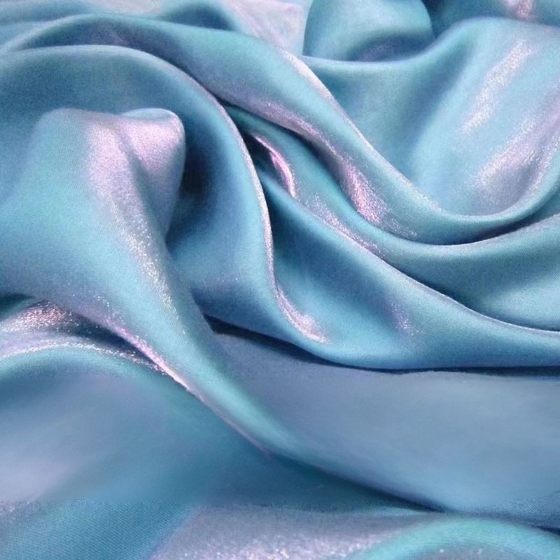 Gradient Reflective Fabric by Yard Soft Polyester Cotton Iridescent Material gallery