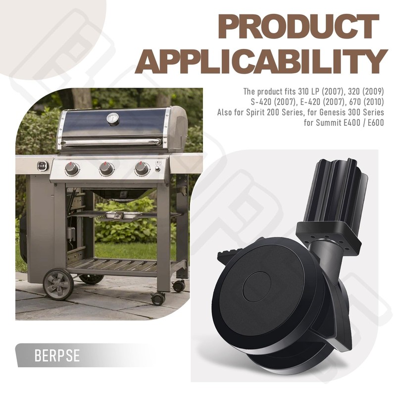 70360 Locking Caster with Insert for Weber Spirit Series 20092012, Genesis Se... gallery