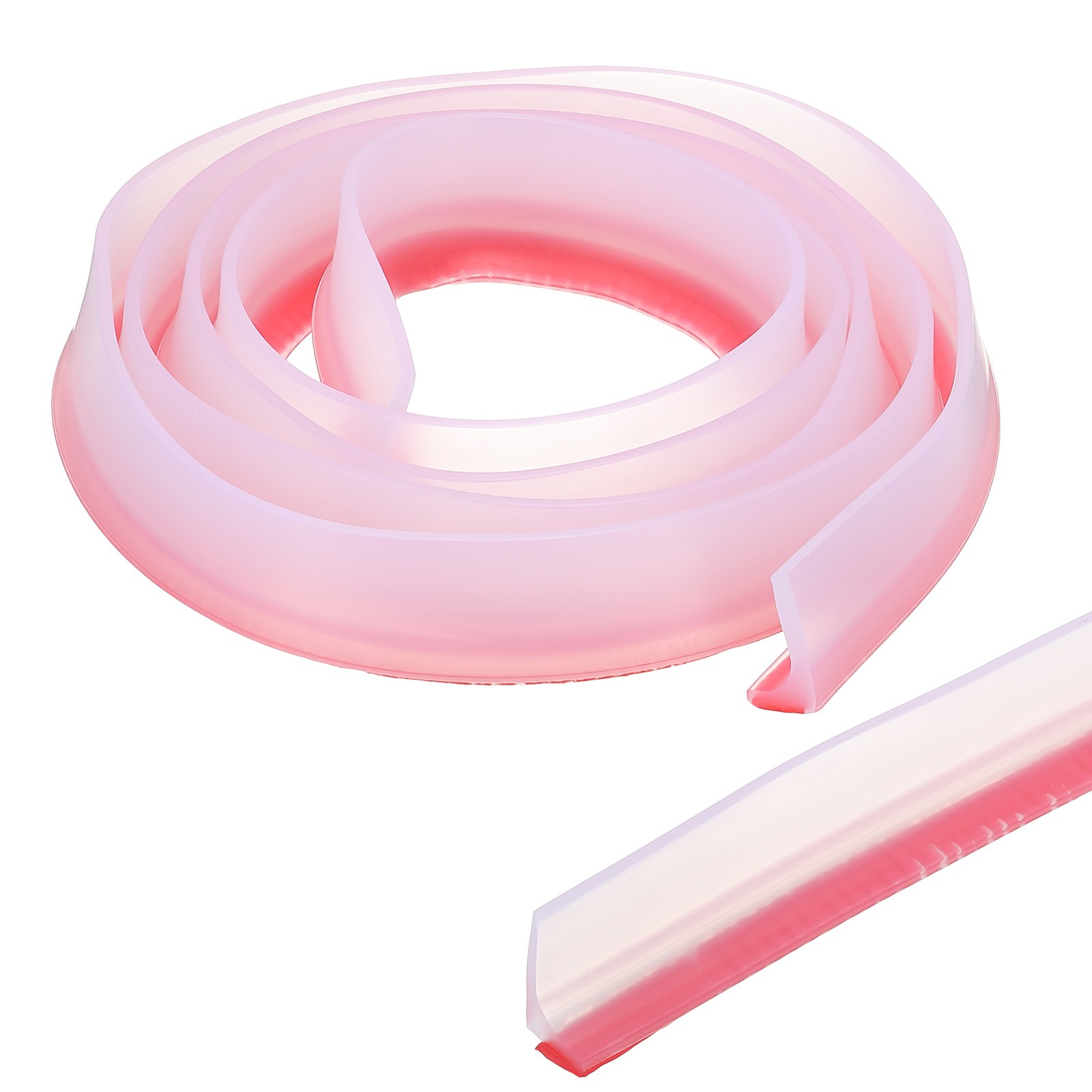 79 Inch Collapsible Shower Threshold Water Guard Clear 1.2" W x 0.6" T gallery
