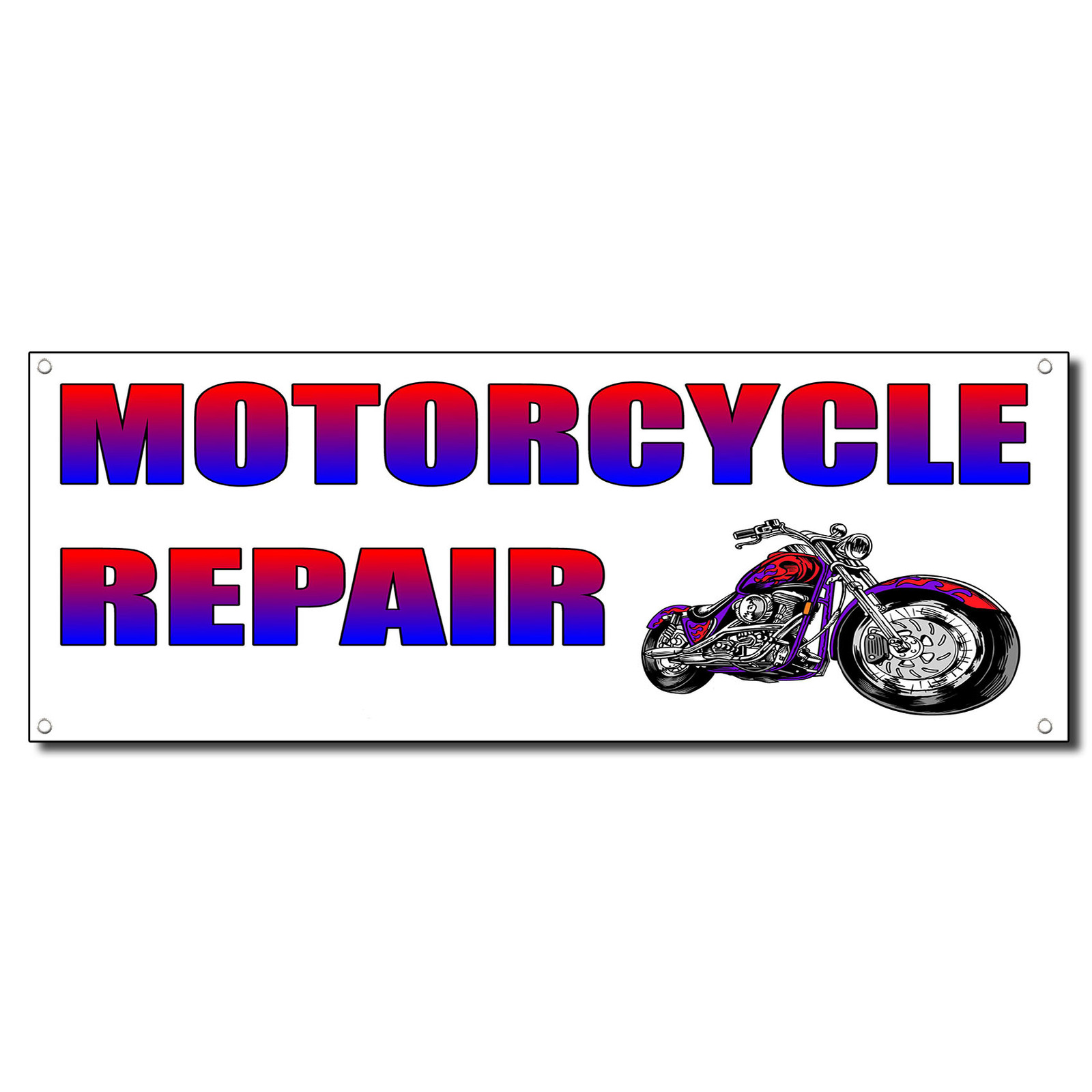 Motorcycle Repair With Motorcycle Icon Style 2 Vinyl Banner Sign With Grommets gallery
