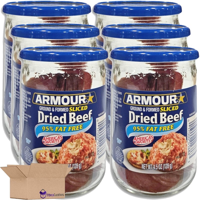 95% Fat Free Sliced Dried Beef Value Pack | 4.5 Ounce | Pack of 6 gallery