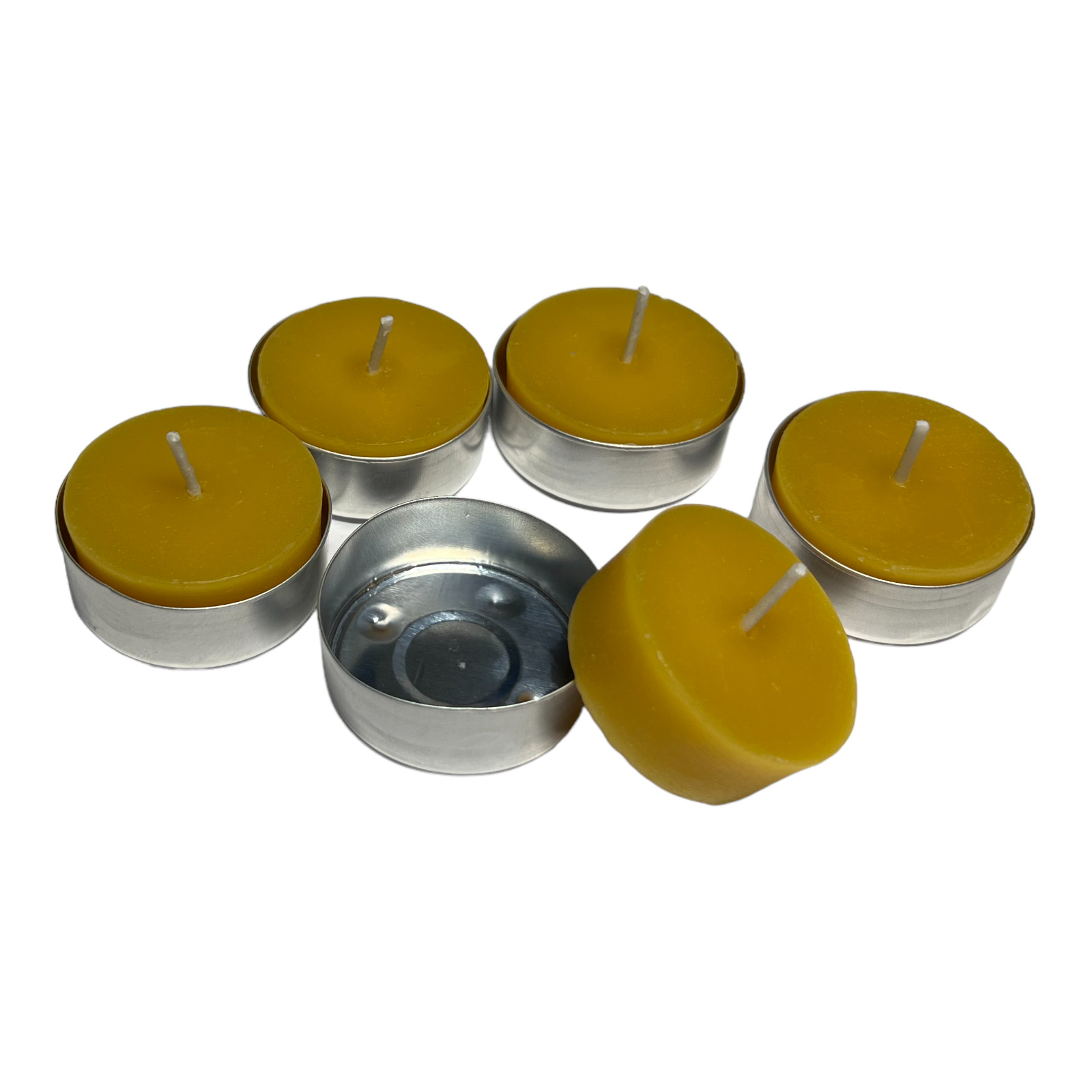 100% Beeswax Tea Light Candles, Refills with and without cups gallery