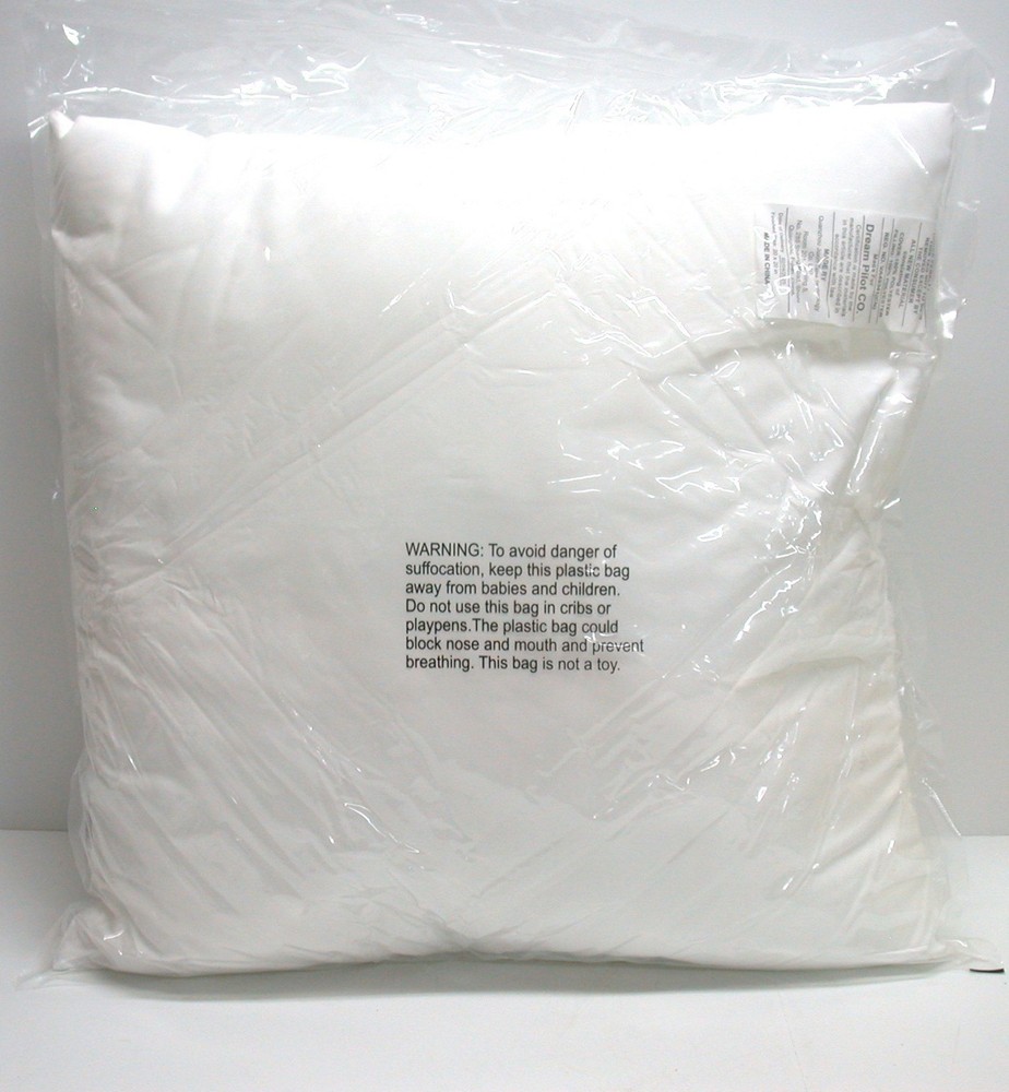 (1) Decorator Pillow Form Insert Polyester Filled ~ White ~ 20 x 20 **NEW**