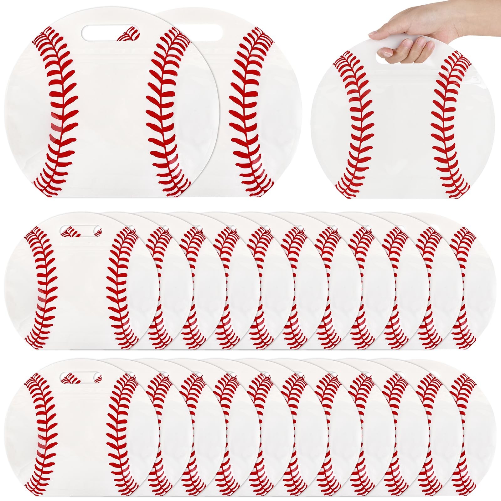 25 PCS Baseball Goodie Bags with Handle Sealed Stand-Up Treat Candy Bags Spor... gallery