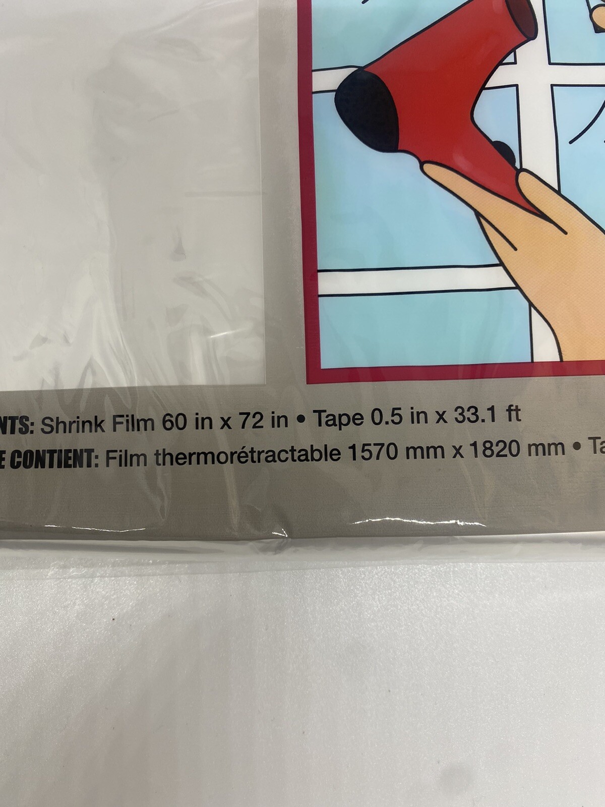 Window Insulation Kit Shrink Film Clear Keep out Draft & Humidity 60 x 72 Inches gallery