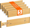 4" High 5 Pack Bamboo Drawer Dividers 43-54Cm/17-21.5" Adjustable Wooden Drawer gallery