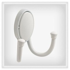 (5 Pack) Atticus Concealed Mount Double Hook White