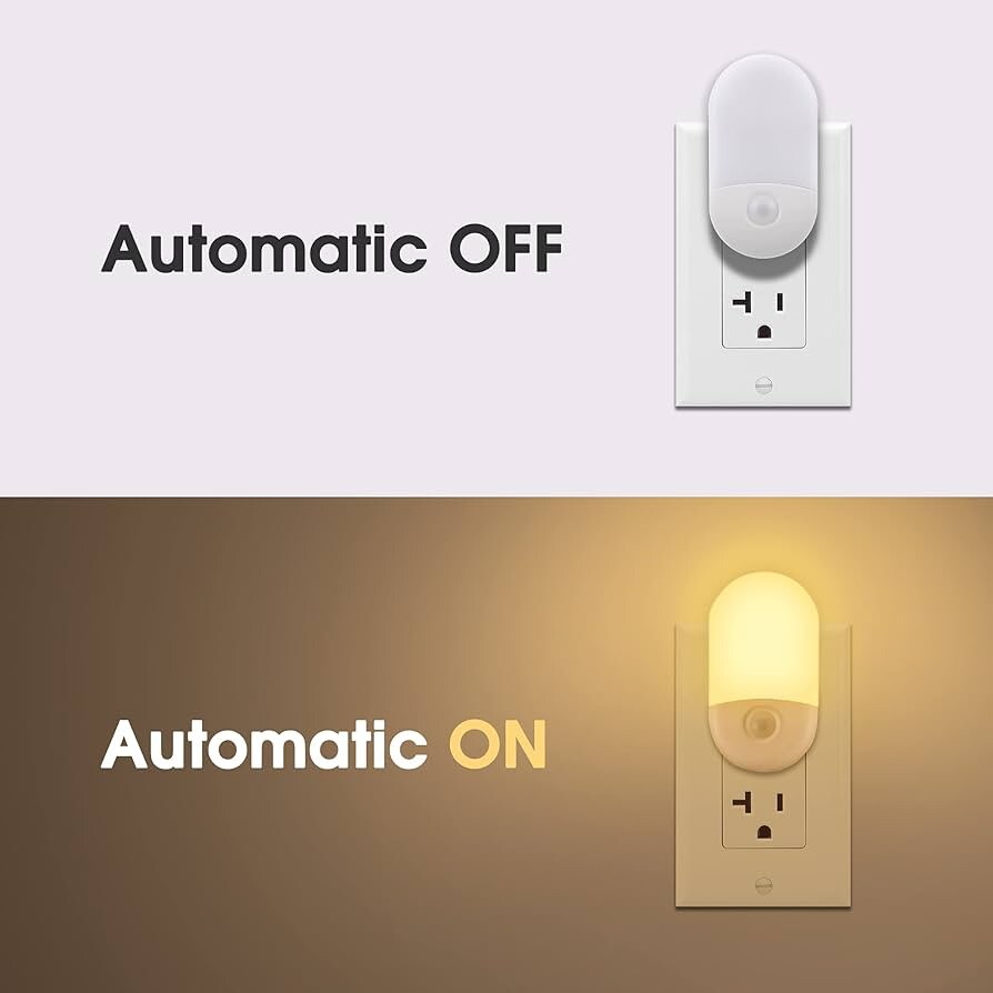 Motion Sensor Night Light Plug In 2 Pack LOHAS Motion Activated Night Light Warm gallery