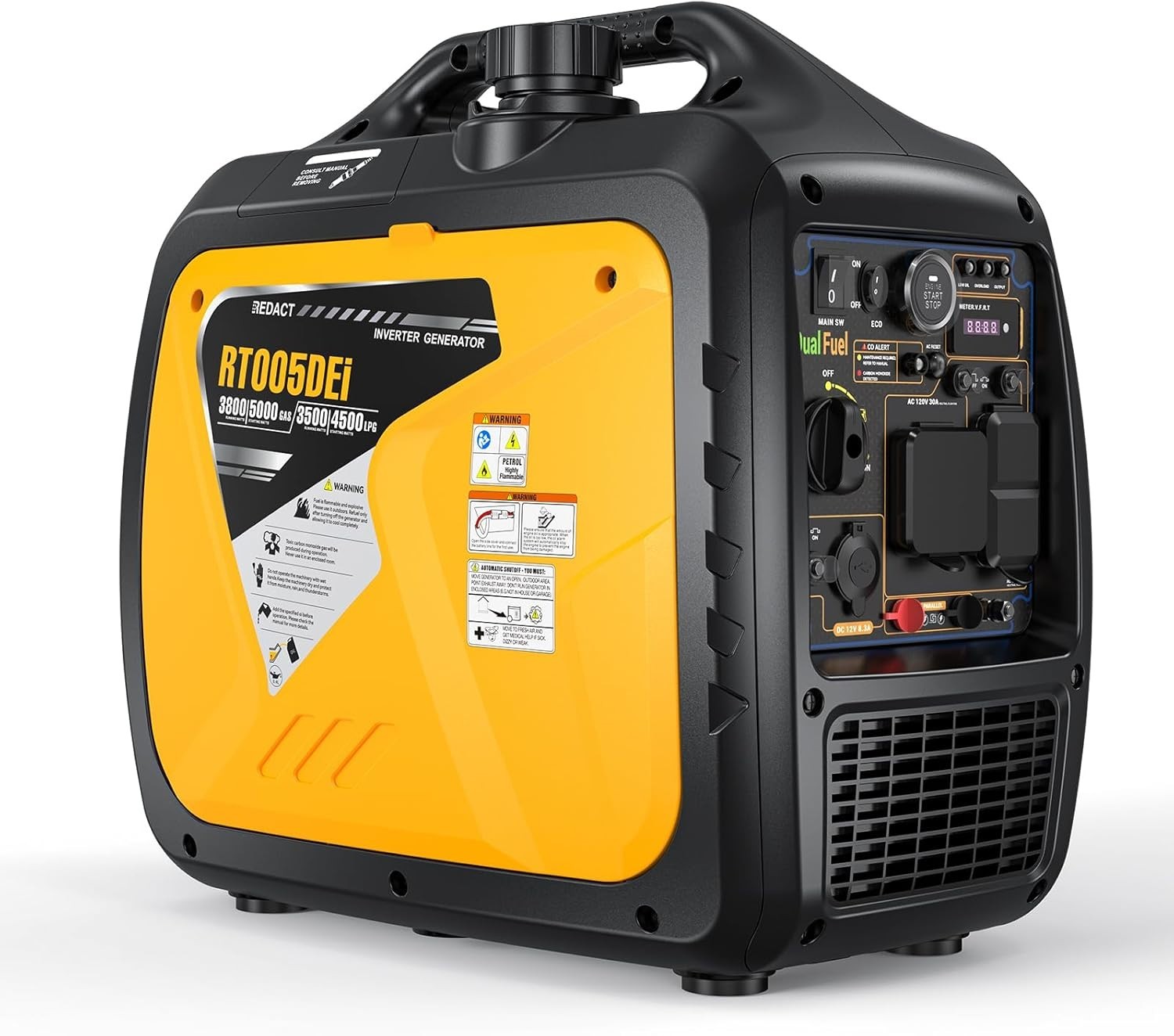 Portable Dual Fuel Inverter Generator– Small Gasoline LPG Powered 5000 Watts gallery