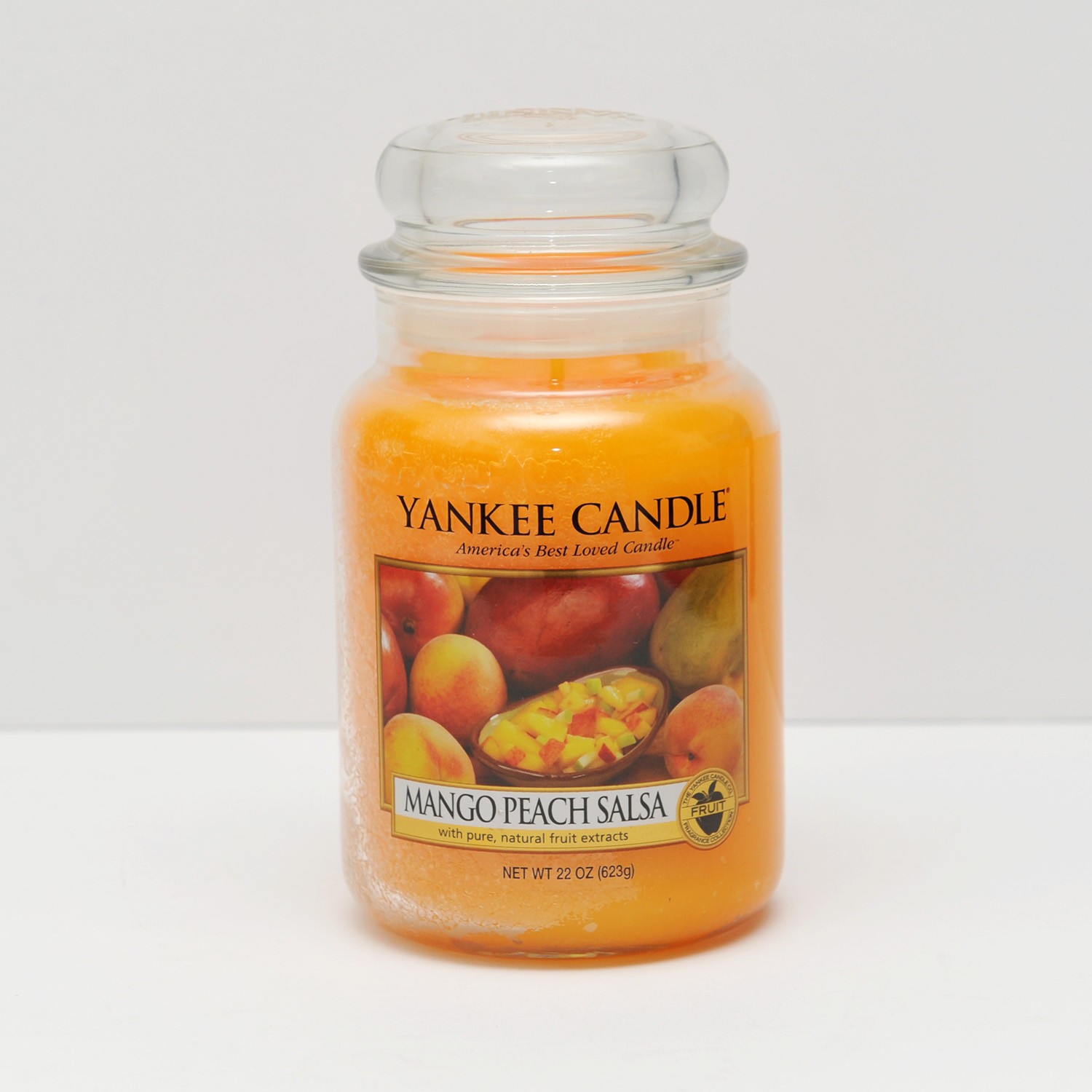 Yankee Candle Mango Peach Salsa Original Large Scented Candle Single Wick 22 oz gallery