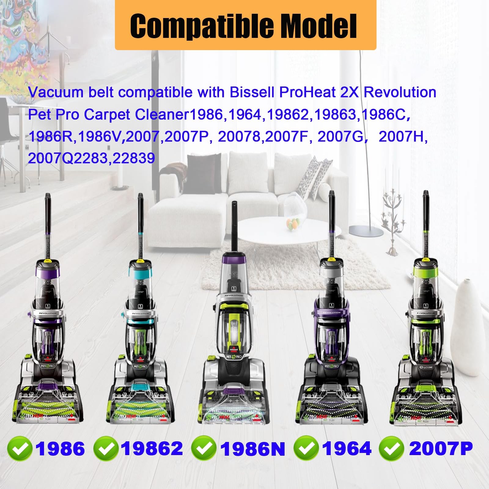 Vacuum Replacement Belt for Bissell ProHeat 2X Revolution Pet Pro Carpet Clea... gallery