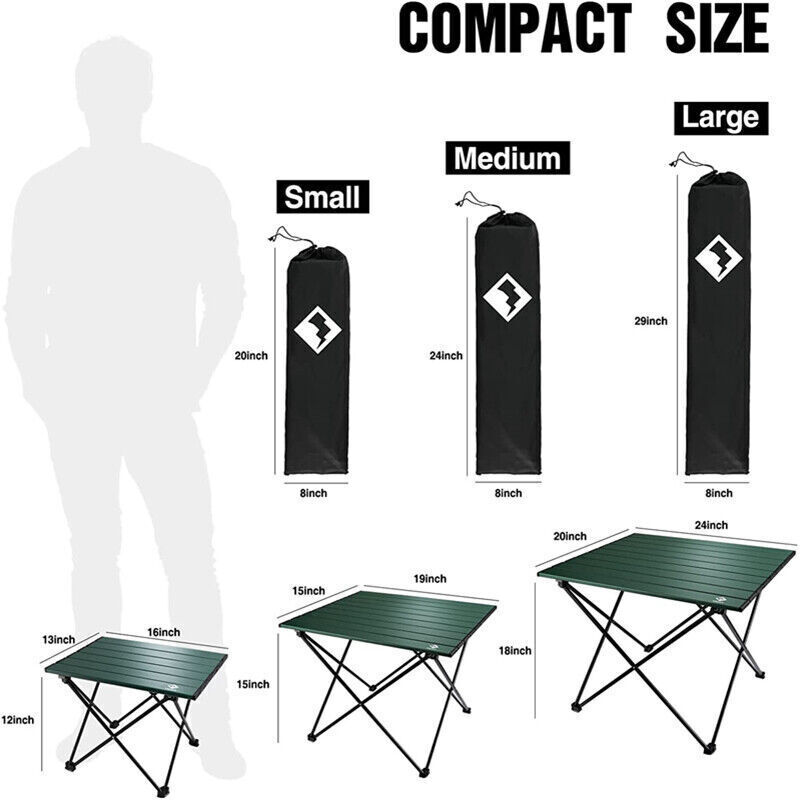 VILLEY 16" Portable Camping Side Table Ultralight Aluminum Folding Beach Table gallery