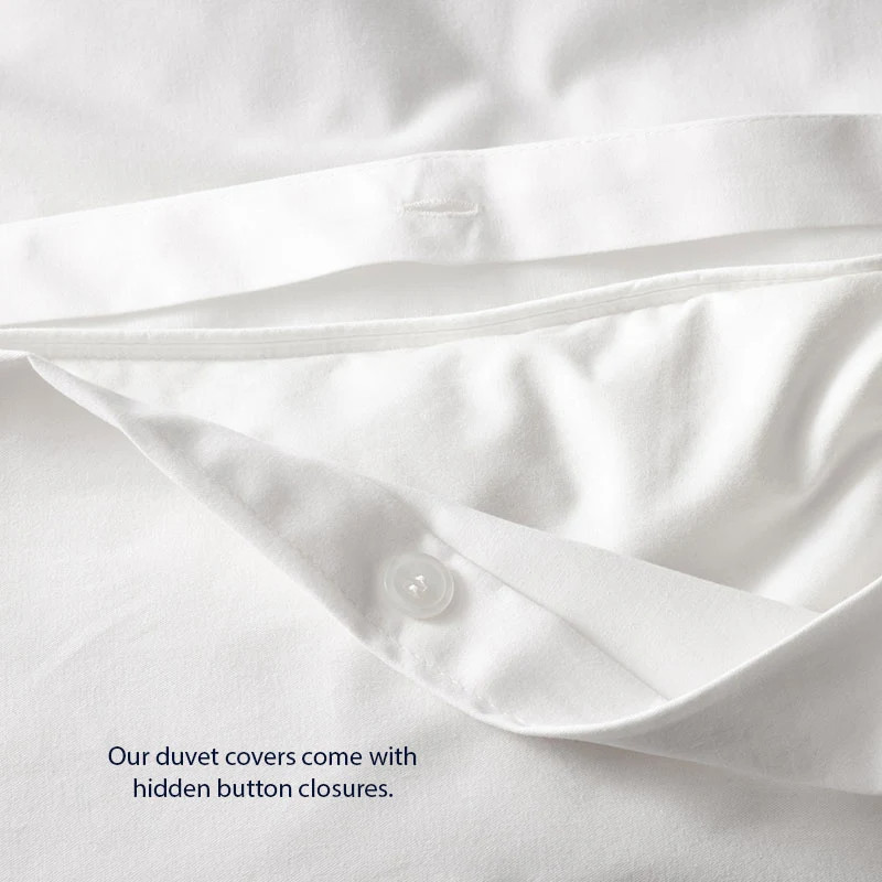 Tailored Stripes & Plaids Classic Cool Cotton Percale Bed Duvet Cover gallery