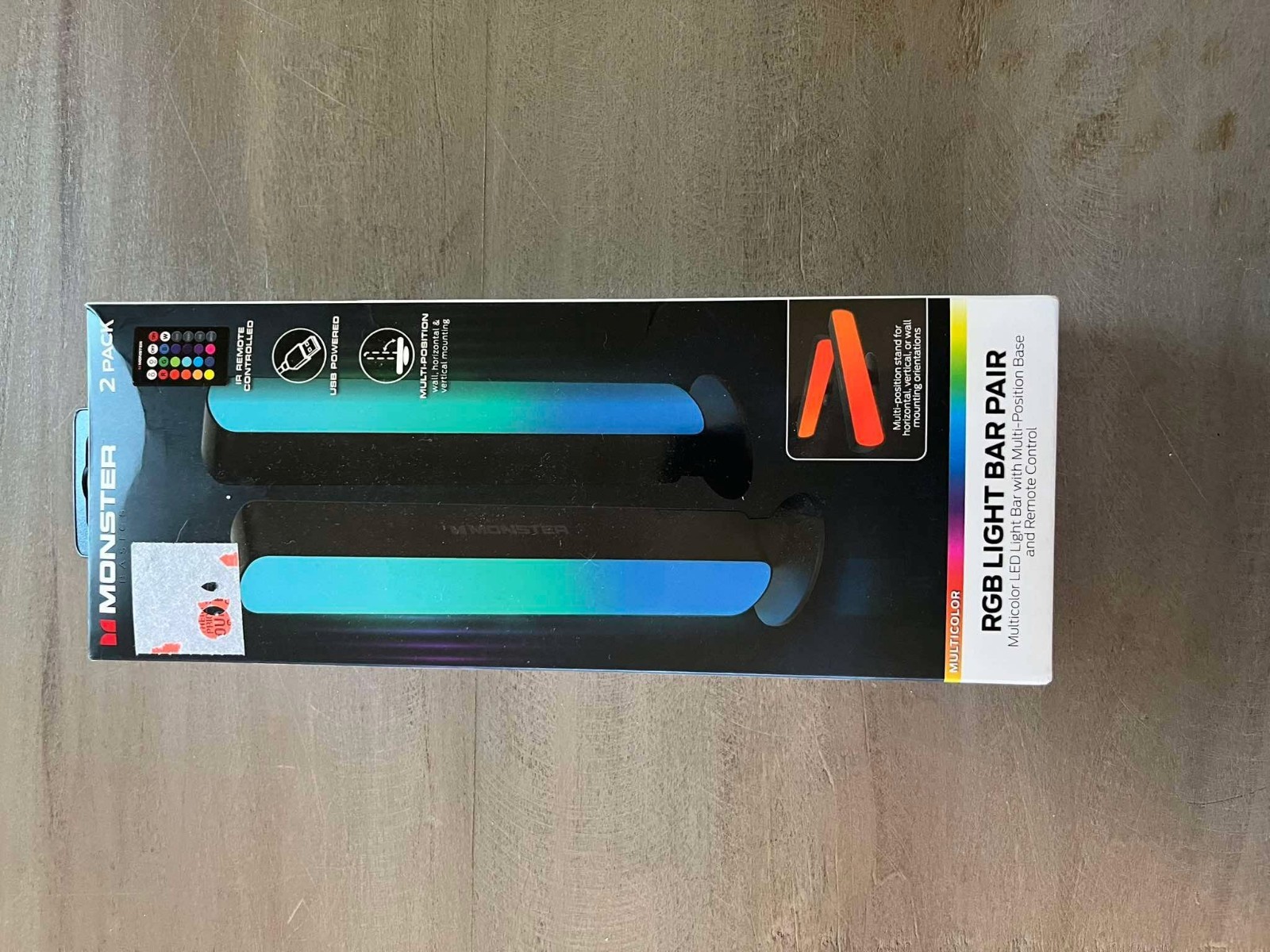 Monster RGB Light Bar Pair.Multicolor LED Light Bar With Multi Position Base gallery